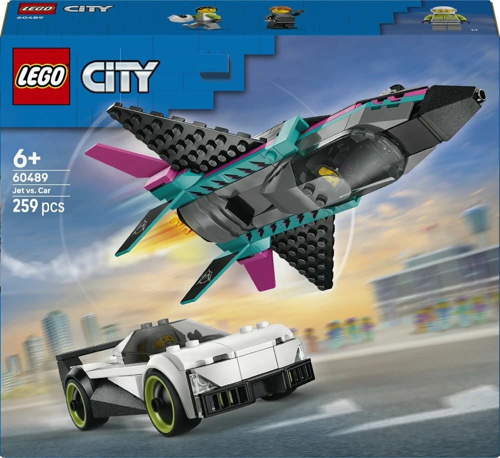Set LEGO City Jet vs. Car 60489, 259 copë