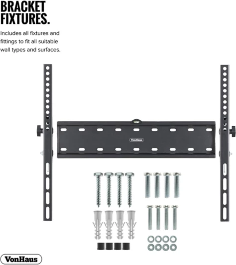 Mbajtëse muri për TV VONHAUS 3000473 26-55\" tilt -12°/+12°, VESA 200x200-400x400, deri 40 kg, e zezë