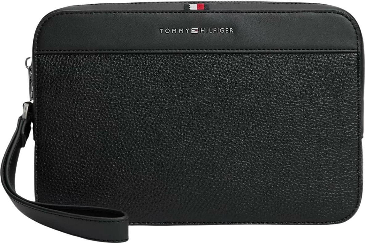 Çantë kozmetike për meshkuj Tommy Hilfiger TH Central Pouch AM0AM14822, e zezë
