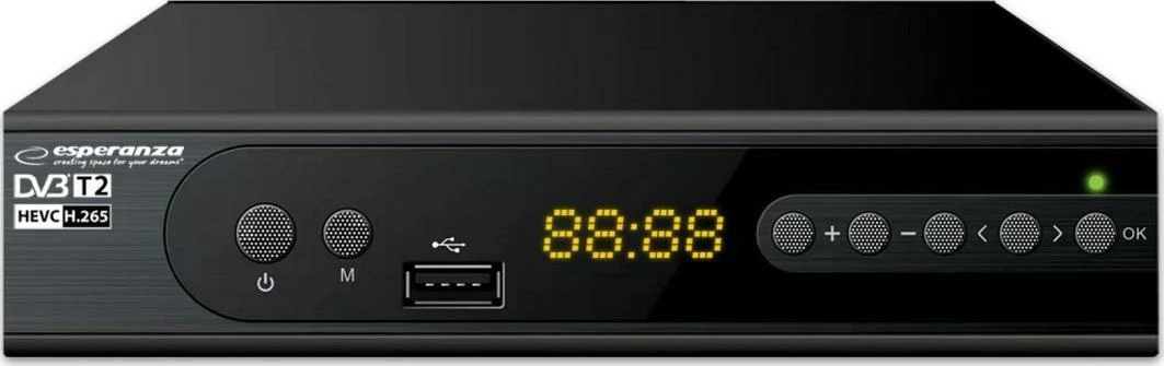 Dekoder DVB-T2 Esperanza EV106R Full HD, HEVC H.265, HDMI, USB x2, PVR/Timeshift, i zi