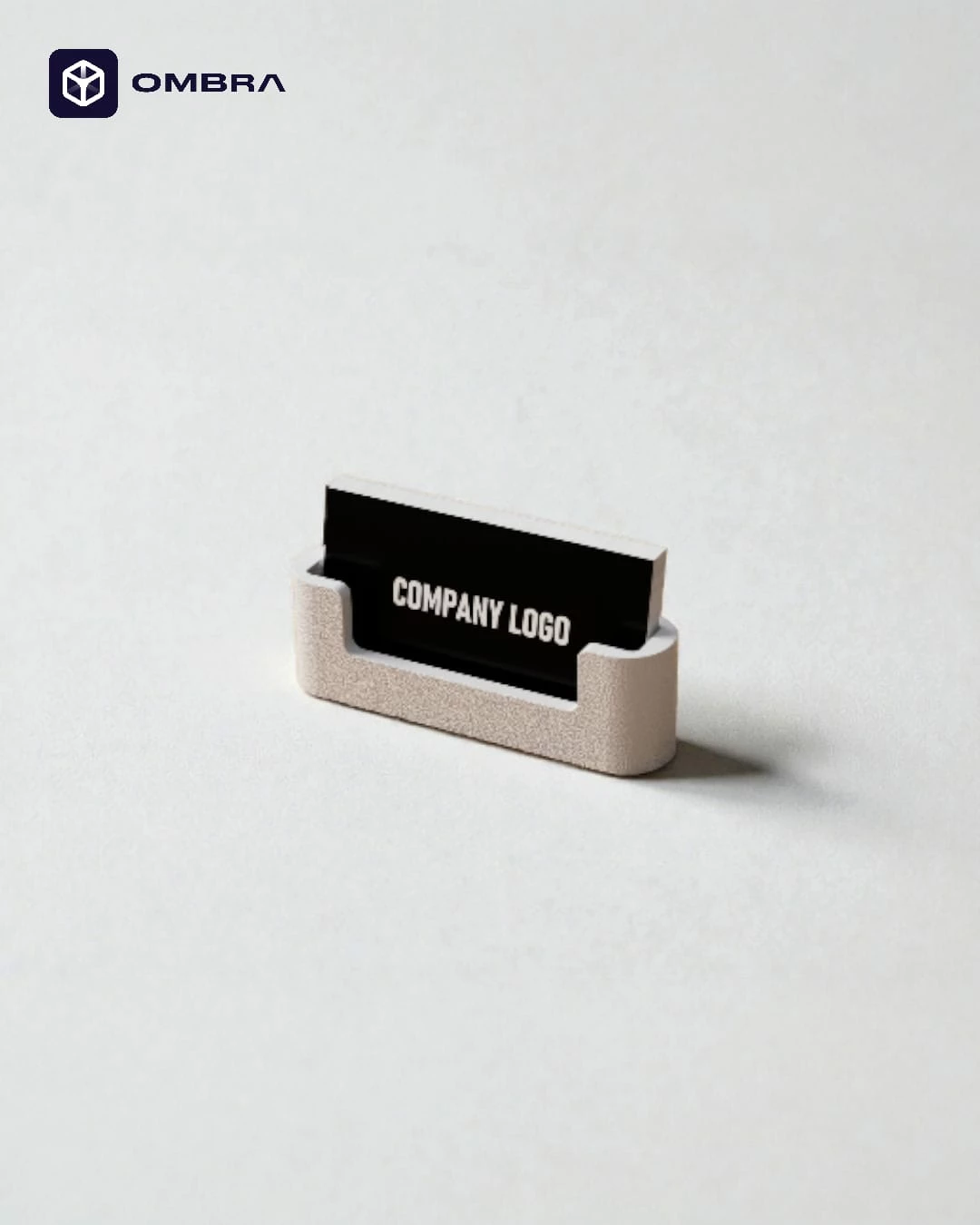 Mbajtëse për vizitëkarta solid surface, e bardhe