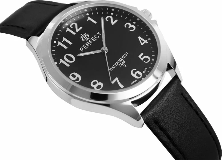 Orë dore meshkuj PERFECT GXB412-05, e zezë