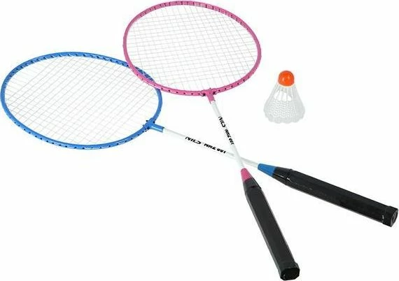 Set badmintoni Nils Extreme NRZ001, çelik, 2 raketa + shuttlecock, rozë/kaltër