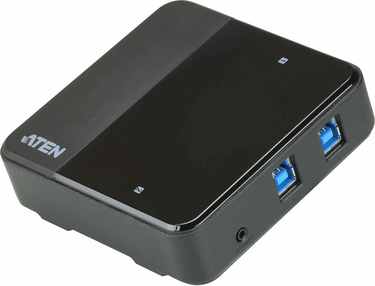 Switch ndarës USB ATEN US3324, 2-port, USB 3.2 Gen1, 4x USB-A, me selektor remote, i zi
