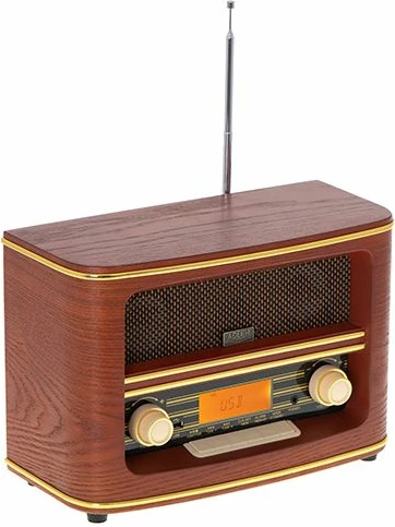 Radio retro Adler AD1187, FM Bluetooth 5.0, USB, AUX, stereo, 2x5W, kafe