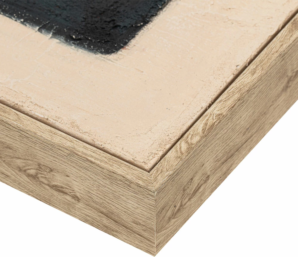 Pikturë dekorative BLACK SEA me kornizë, kanavacë, ngjyrë bezhë, e zezë, natyrale, 80x80x3.8cm