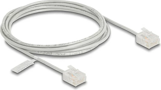 Kabllo rrjeti DeLOCK RJ45 Cat6 UTP Ultra Slim 2 m, gri