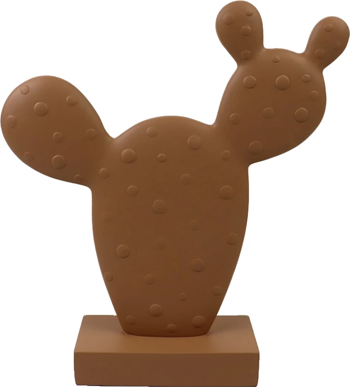 Dekor kaktusi Taxco, polirezine, ngjyrë terrakote, 22x6x24cm