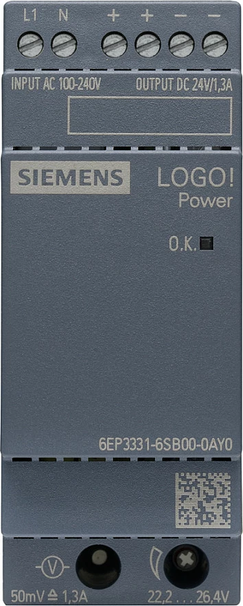 Furnizues rryme Siemens LOGO!Power 6EP3331-6SB00-0AY0, 24V 1.3A, gri