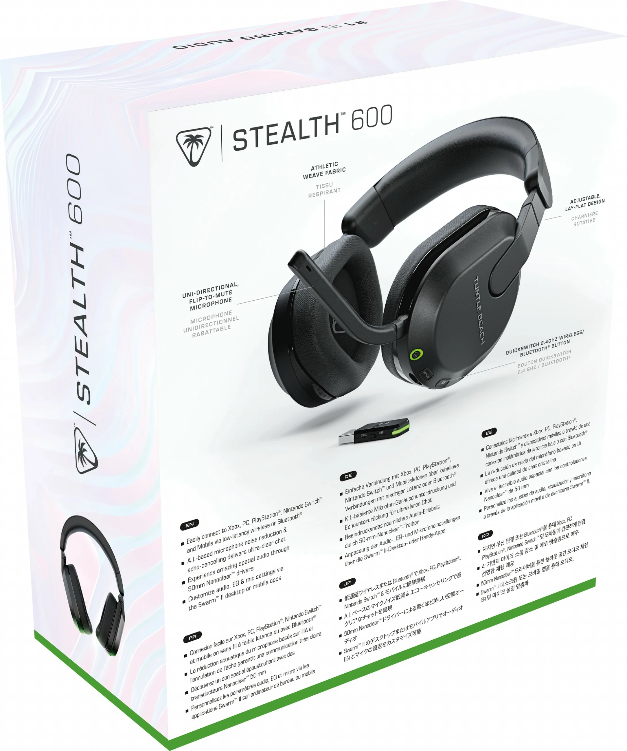 Kufje Turtle Beach Stealth 600 Gen 3, Wireless, Gaming, 20 - 20000 Hz, 320 g, E zezë