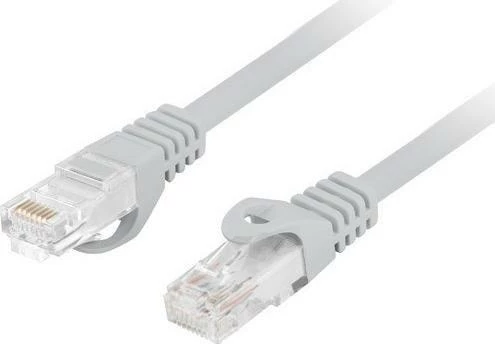 Kabllo rrjeti patchcord Lanberg Cat.6 UTP LSZH CU 0.25 m, gri