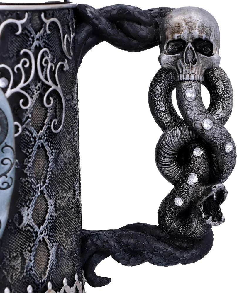 Krigllë koleksionuese NEMESIS NOW Harry Potter Death Eater, rezinë/çelik inox, insert i heqshëm, e zezë/gri
