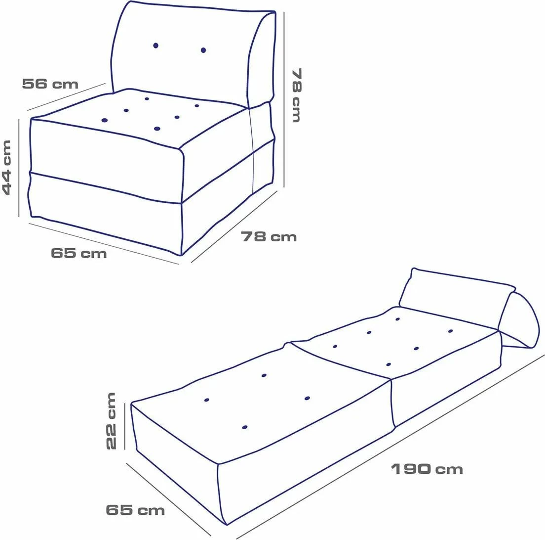Krevat-kolltuk një vendësh Atelier del Sofa, ngjyrë mocca - kafe e çelët