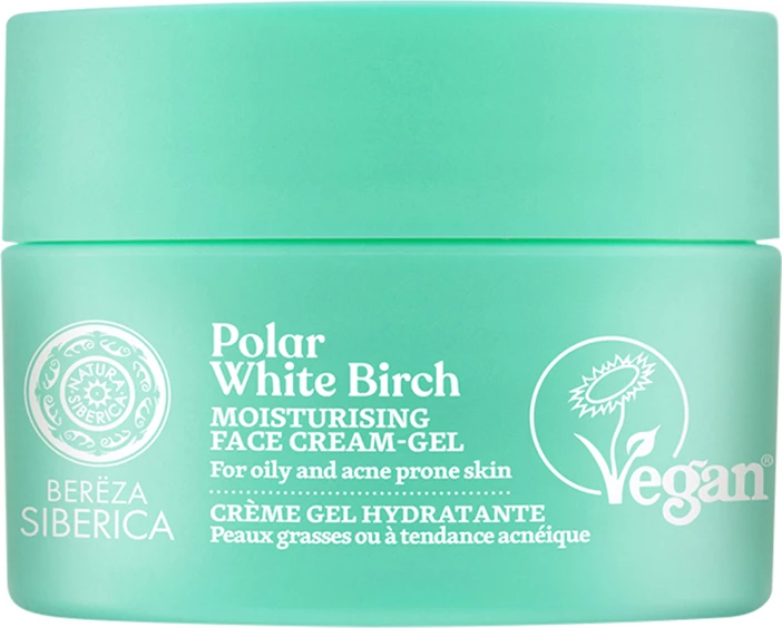 Krem xheli për fytyrë për femra Natura Siberica Bereza Siberica Vegan Moisturizing, 50ml