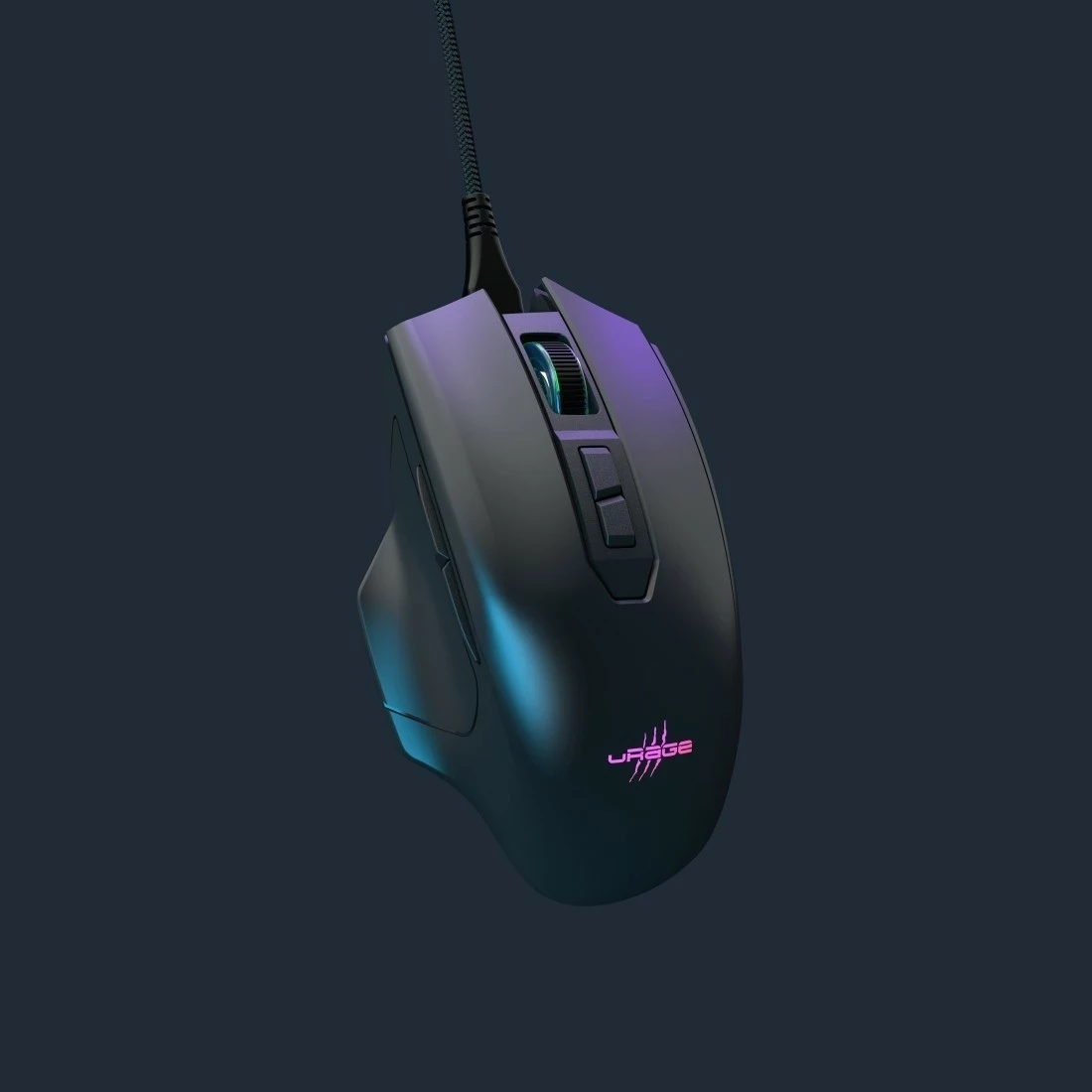 Maus gaming uRage Reaper 410, me kabllo, 12000 DPI, RGB, i zi