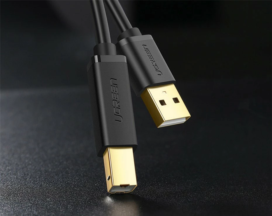 Kabllo Ugreen USB në USB-B për printer, 3m, e zezë