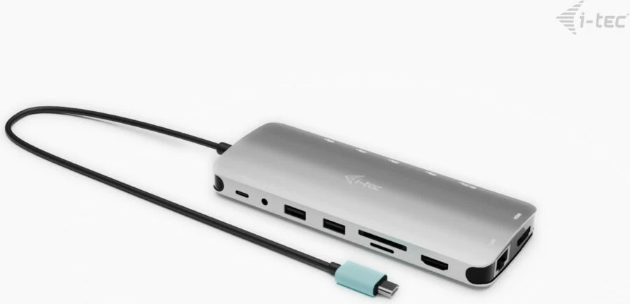 Docking station I-Tec USB-C Metal Nano, 3x display, 2x HDMI, 1x USB-C video, LAN, audio, gri