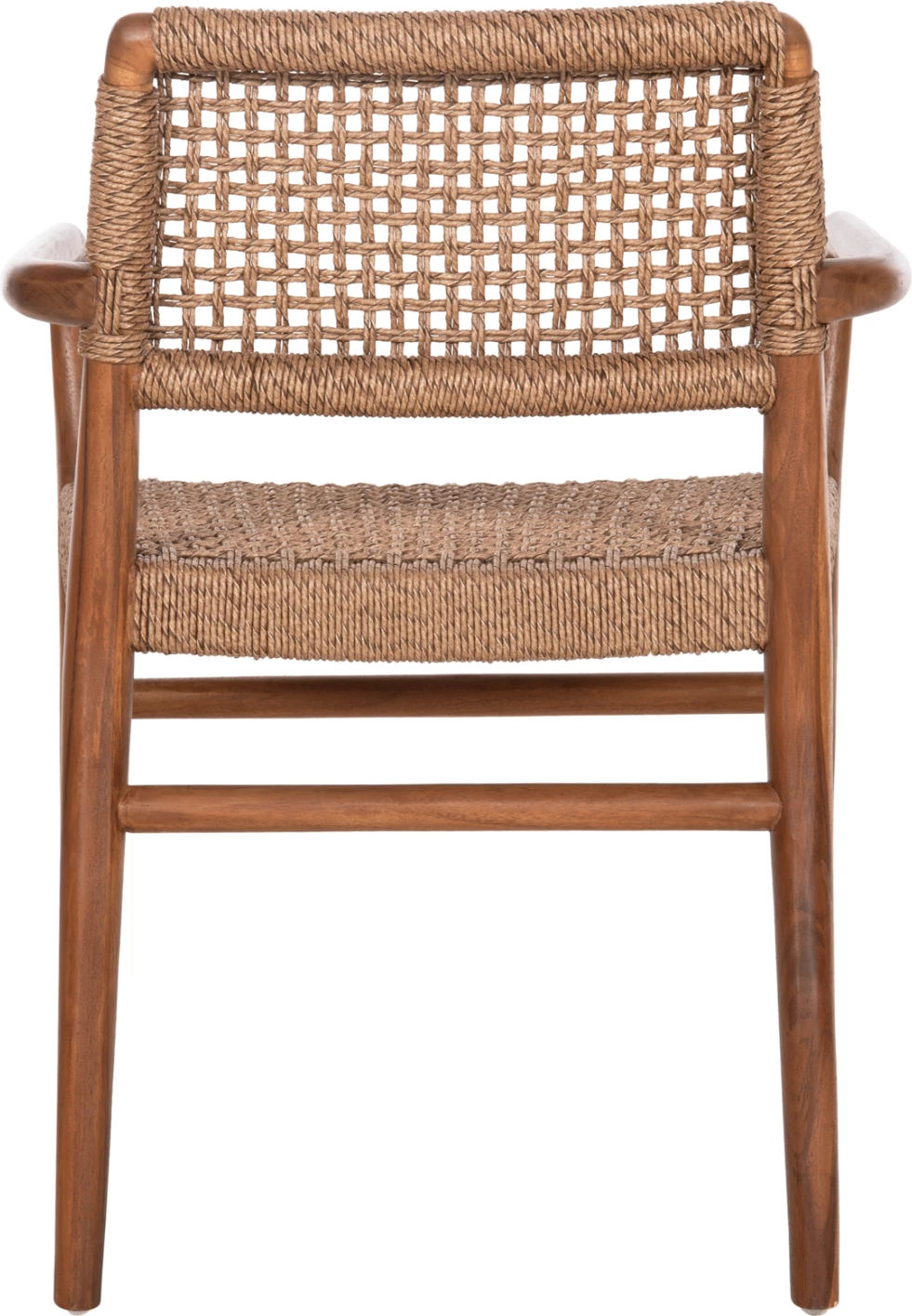 Karrige për ngrënie ROSCO FH6132.01 dru TEAK ngjyrë arre, litar VIRO ngjyrë kafe, 56x54.5x78H cm