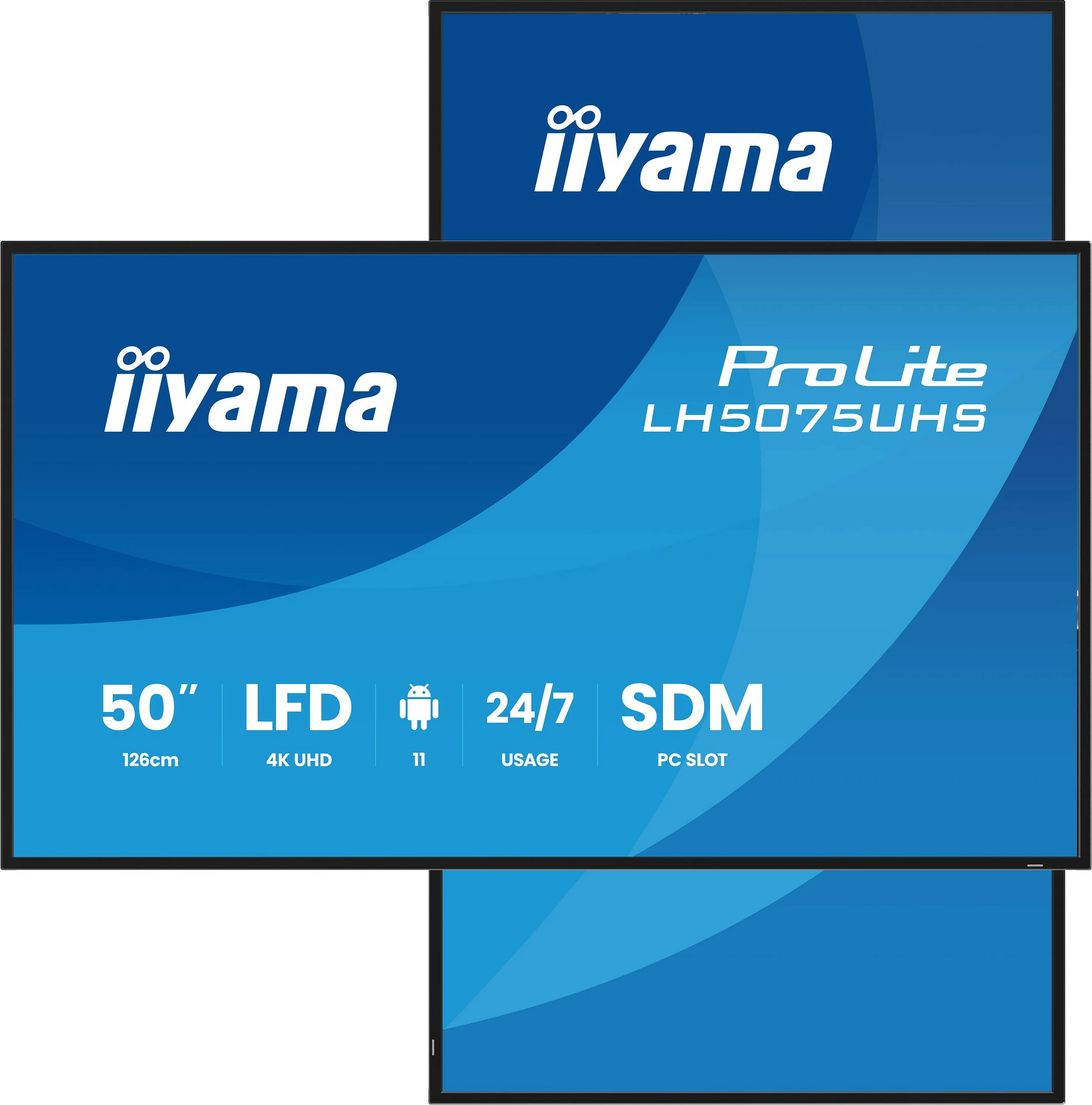 Ekran digital signage iiyama ProLite LH5075UHS-B2AG, 50" 4K UHD, Android 11, 24/7, Wi‑Fi, i zi