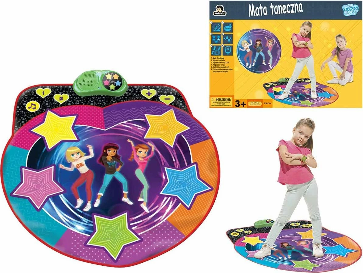 Tapet kërcimi Madej Dance Mat Mixer për fëmijë, shumëngjyrësh