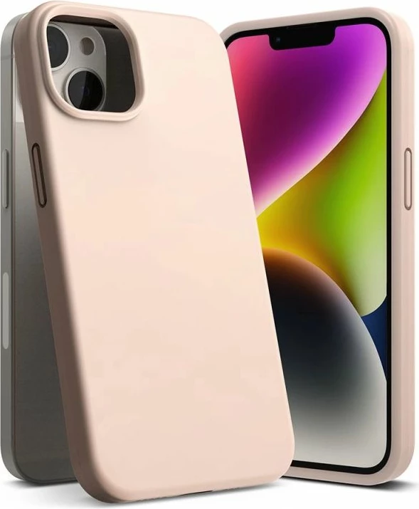 Kapak silikoni për iPhone 14 Plus Ringke, pink sand