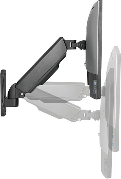 Mbajtëse muri për monitor LogiLink, 17-32", sustë gazi, VESA 75x75/100x100, 9 kg, e zezë