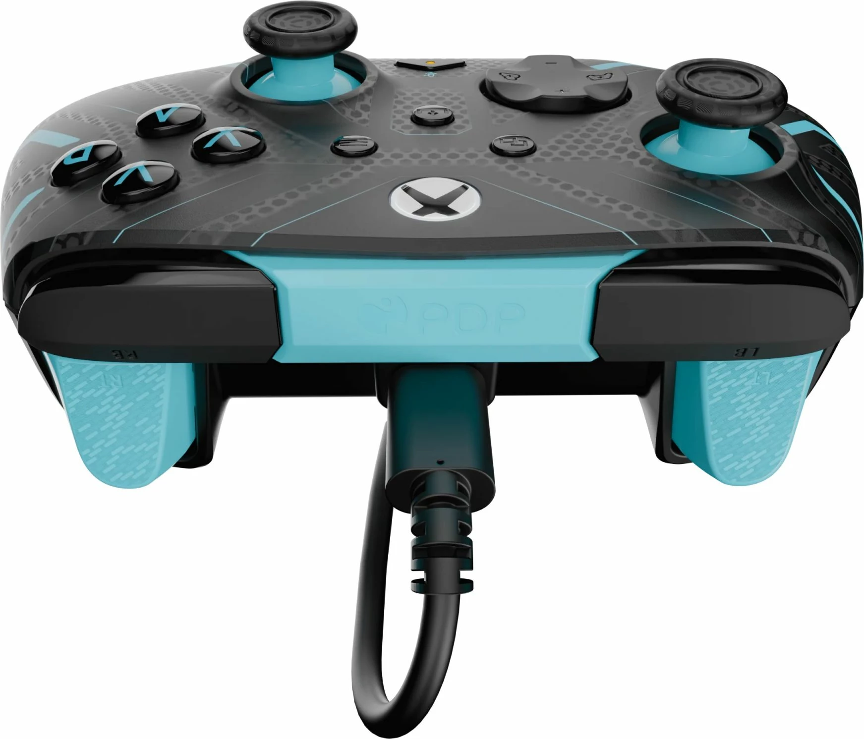 Kontrollor me kabllo PDP REMATCH për Xbox, USB-C 2.4 m, Titan Steel Glow in the Dark
