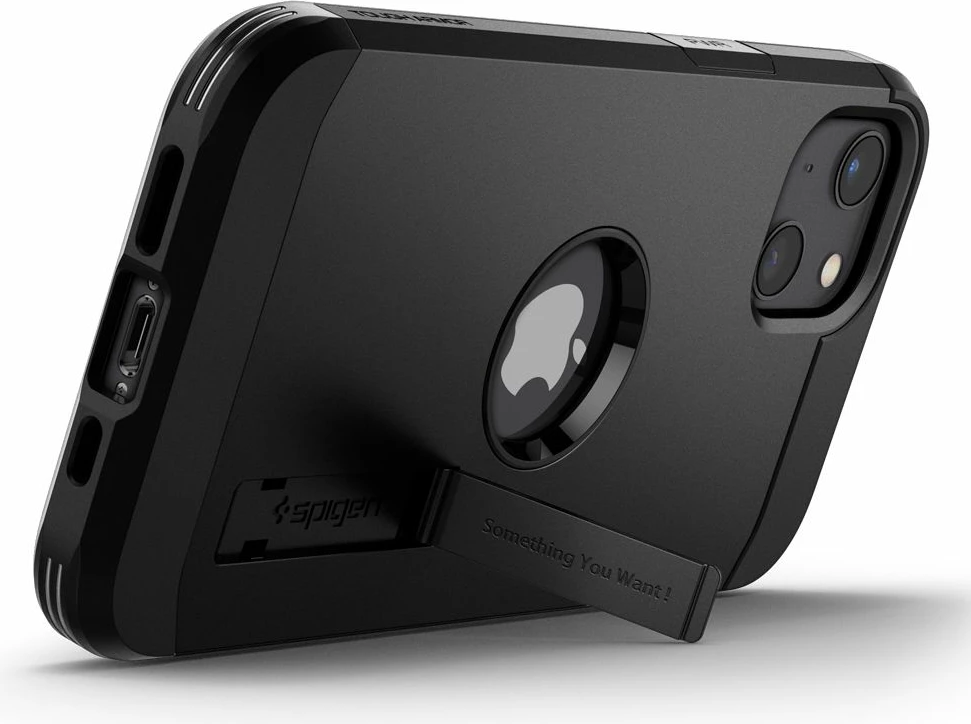 Mbështjellës Spigen Tough Armor për iPhone 13, i zi