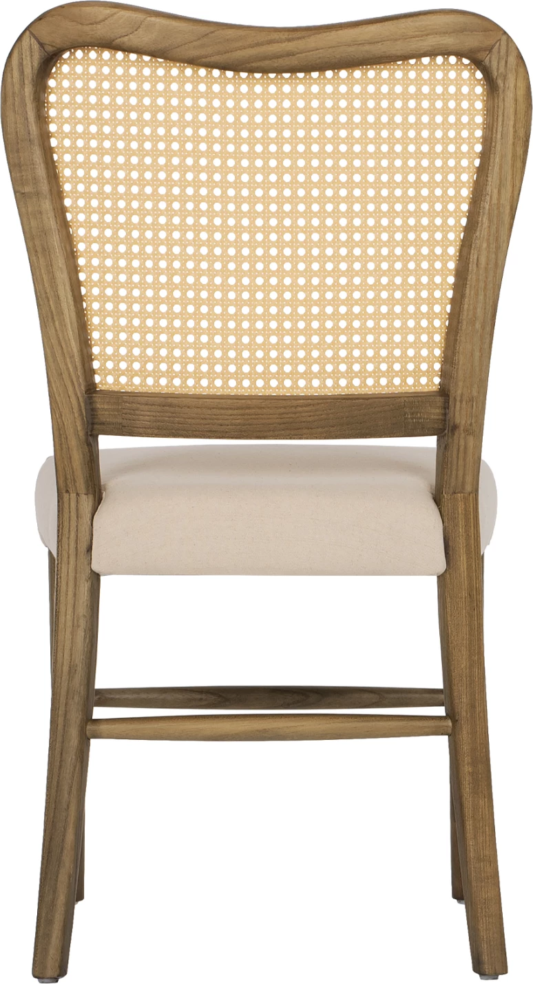 Karrige TOON dru, shpinë rattan, ulëse stof, FH9406.04, 47x52x91.5H cm 6