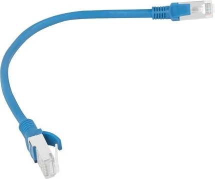 Patchcord Lanberg Cat.6, 0.25m, UTP, kaltër, 10 copë