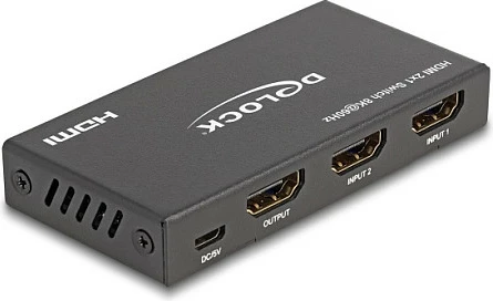 Switch HDMI DeLOCK 2x HDMI In / 1x HDMI Out, 8K 60Hz, 48 Gbit/s, metal, i zi