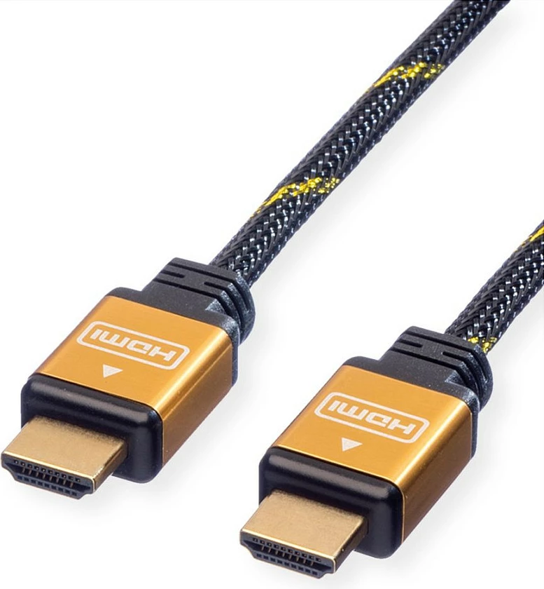 Kabllo HDMI ROLINE GOLD High Speed, 5 m, HDMI Type A M/M, e zezë
