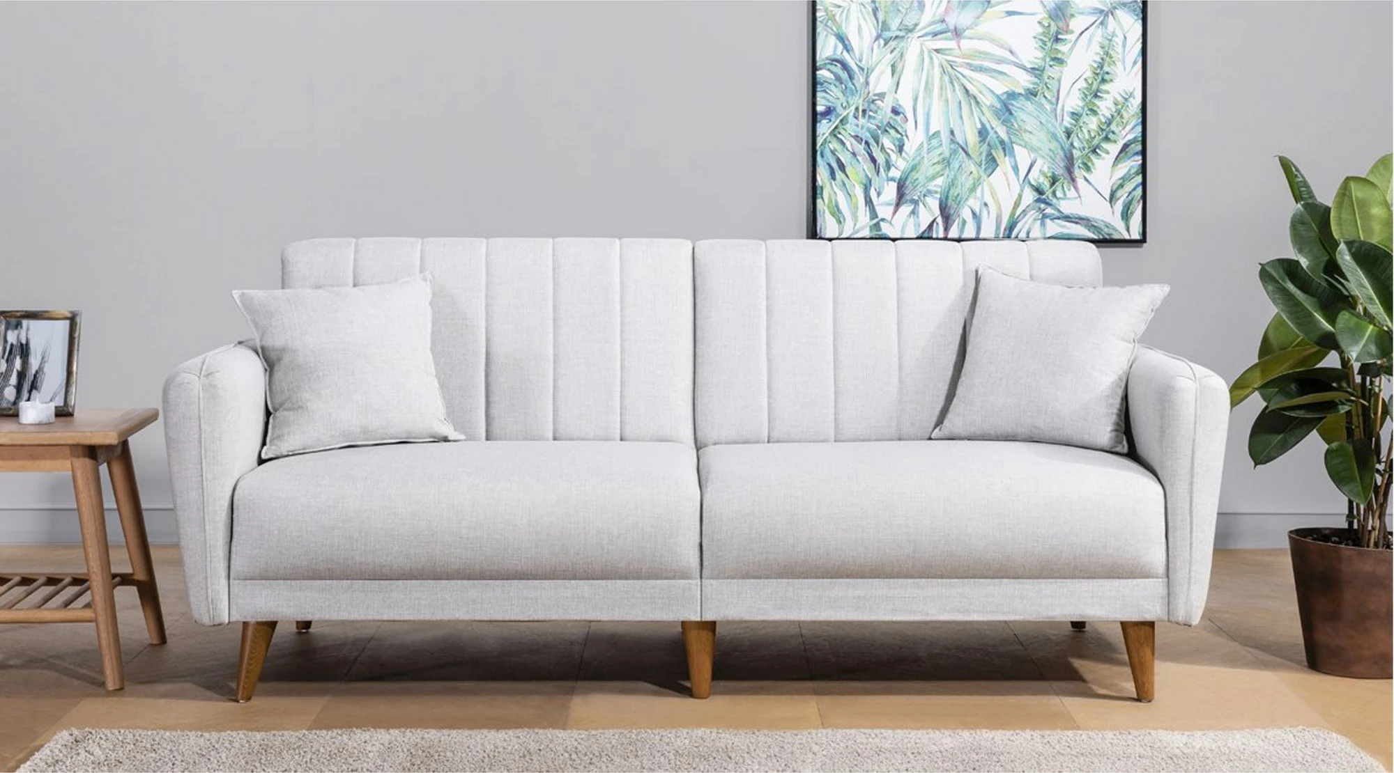 Krevat-sofa 3 vende, Atelier del Sofa, ngjyrë krem, aqua