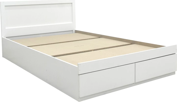 Krevat Olympus me sirtarë, ngjyrë e bardhë, 150x200cm