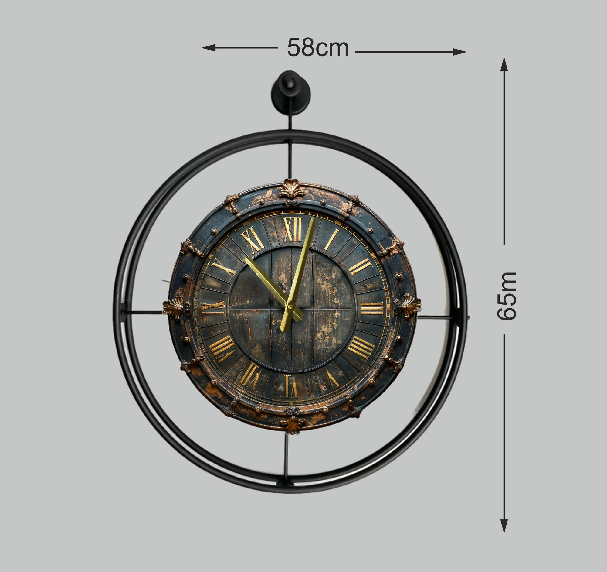 Orë muri dekorative prej metali, Wallity, Mclock-00121