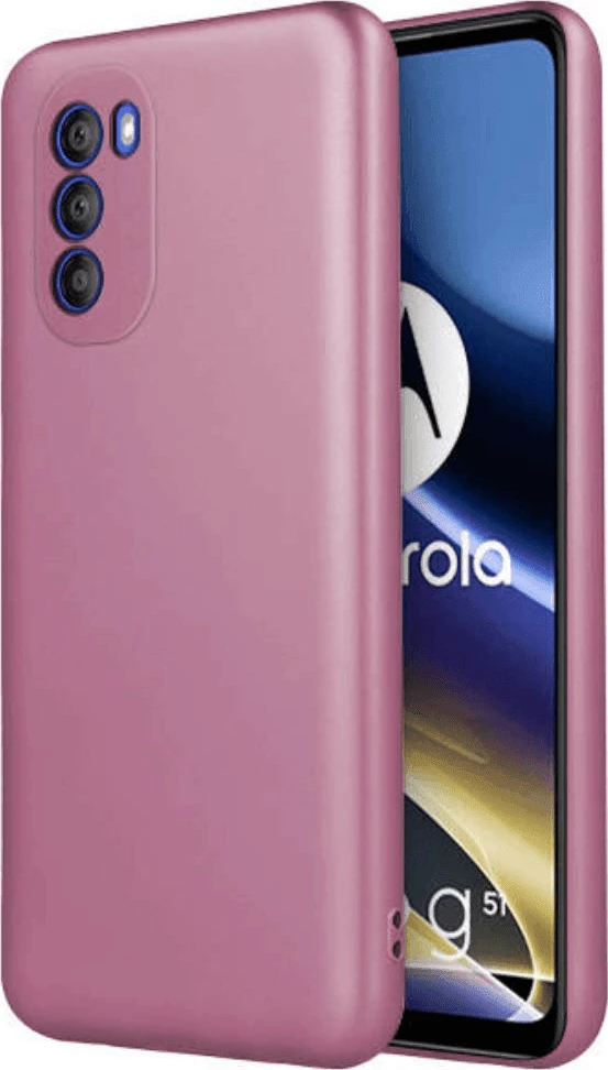 Mbështjellës silikoni ONASI për Samsung Galaxy A55, shtresë metalike, me mikrofibër brenda, rozë