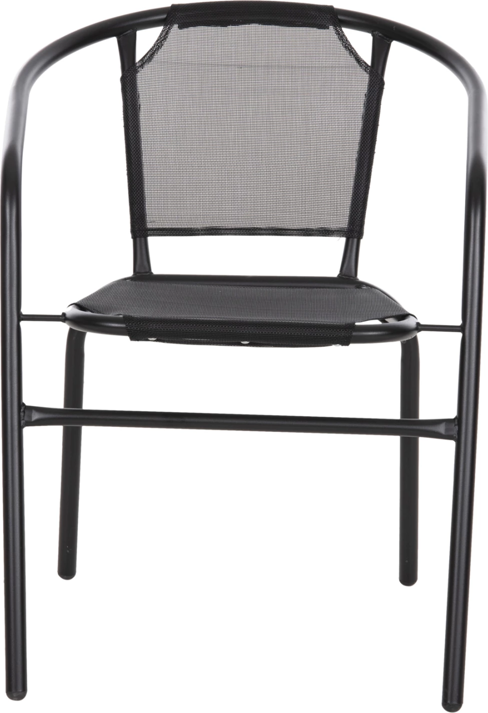 Karrige e jashtme LEDAN FH5977.03 metal & textilene, ngjyrë e zezë, 55x58x72H cm