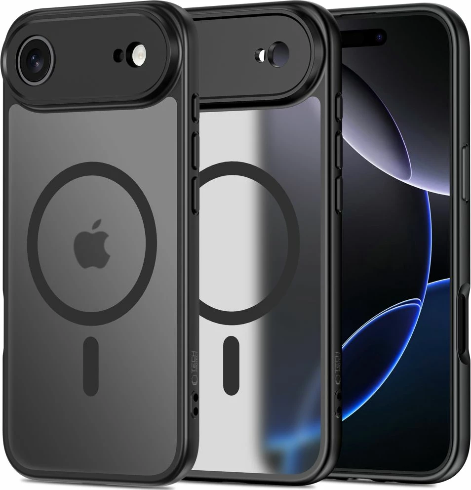 Mbështjellës MagSafe Tech-Protect BasicMag për iPhone 17 Air, i zi mat, 1 copë