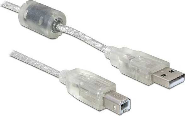 Kabllo USB 2.0 DeLOCK USB-A në USB-B, 0.5m, Male/Male, gri