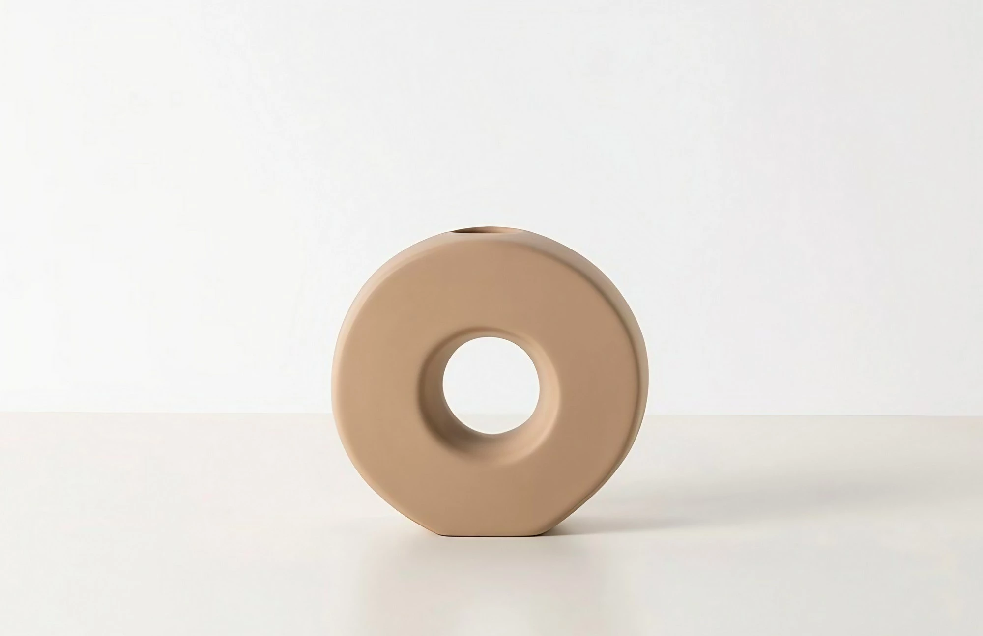 Vazo dekorative Evila Originals, ngjyrë kafe e çelët, CY0167, 20x8x19cm