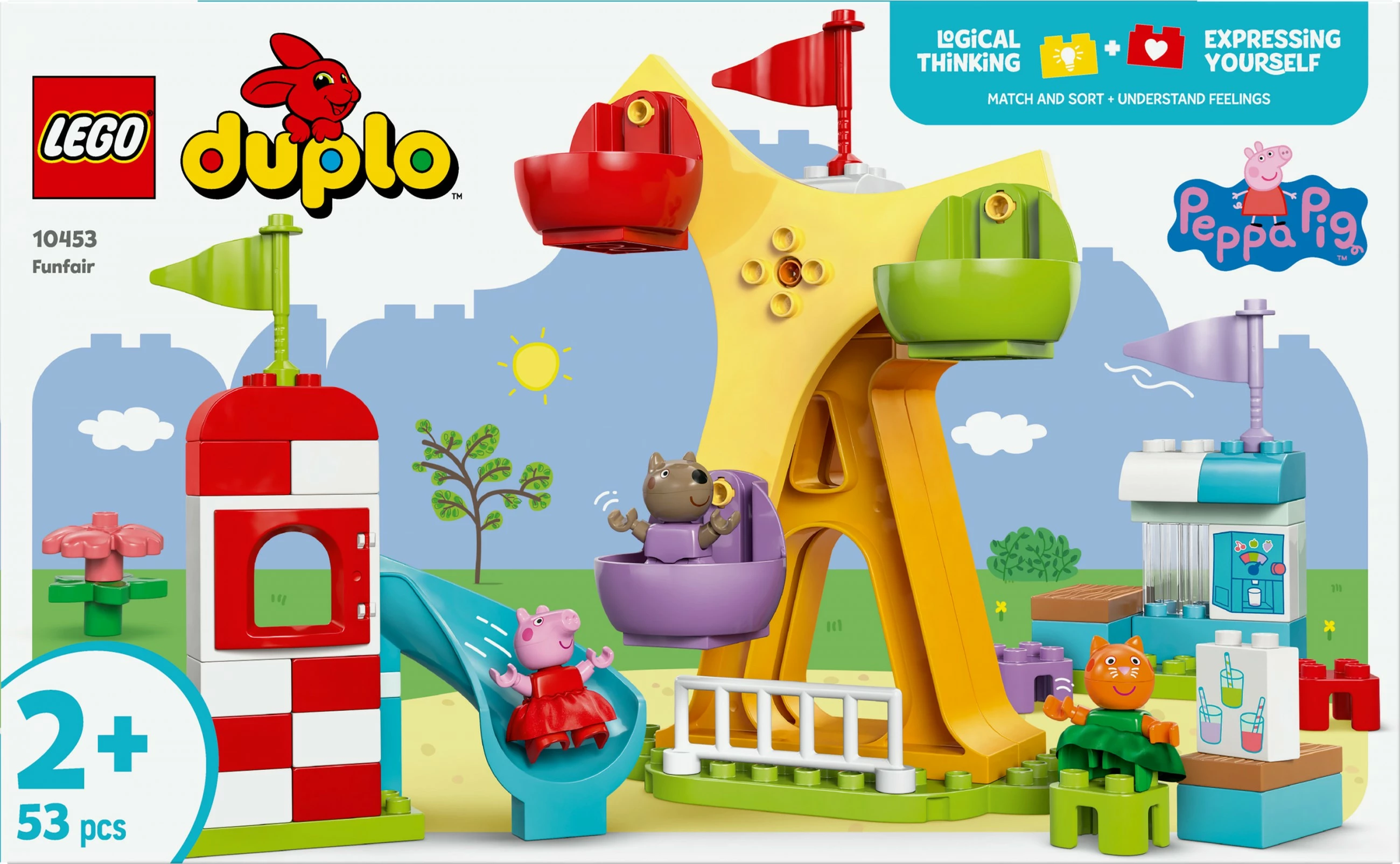 Set ndërtimi LEGO DUPLO Peppa Pig 10453, 53 pjesë, shumëngjyrësh