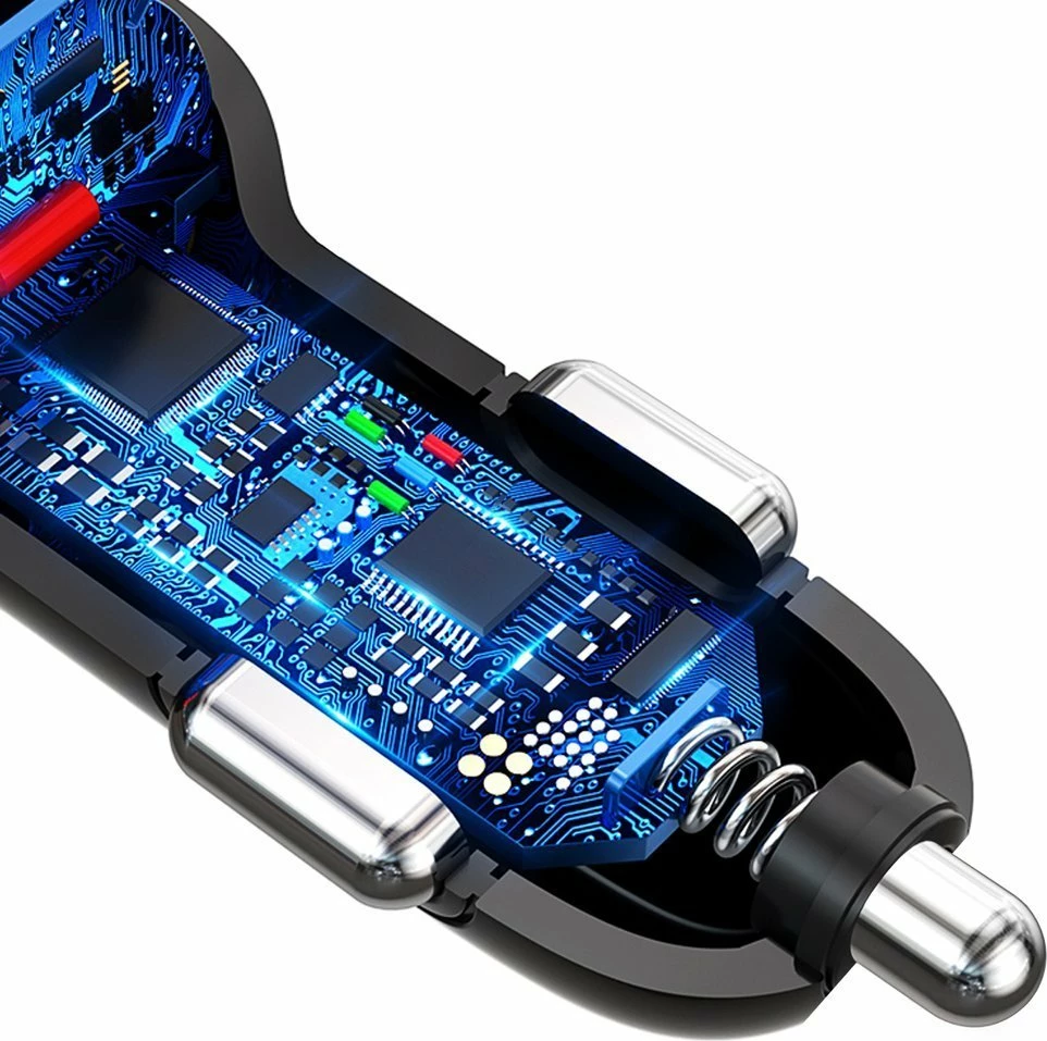 Karikues veture Dudao R7S, 3x USB, Quick Charge 3.0, 18W, Bardhë