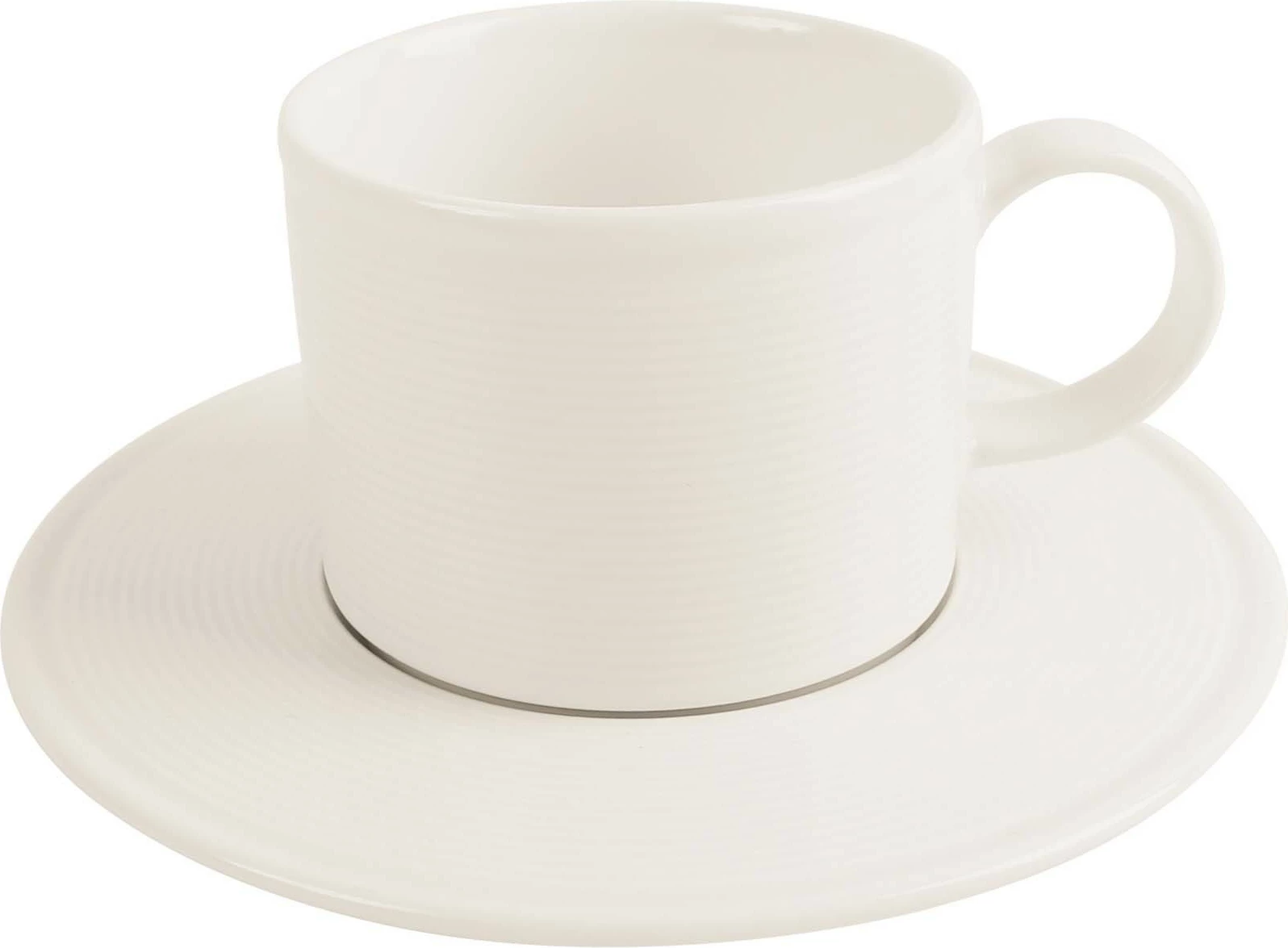 Filxhan kafeje Porland Line 180 ml, porcelan, krem, set 6 copë