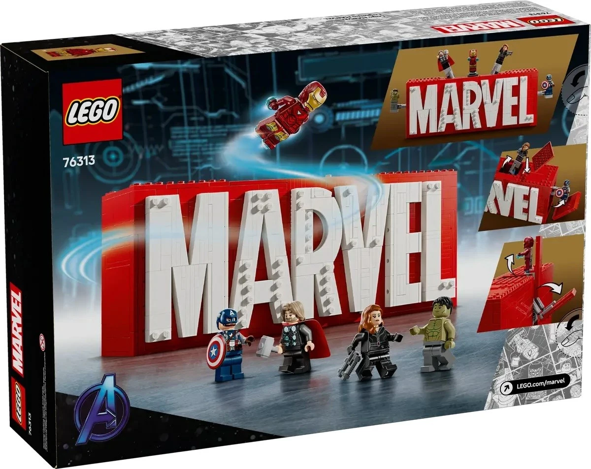 Set LEGO Marvel 76313, 931 pjesë, me 5 minifigura, Kuq