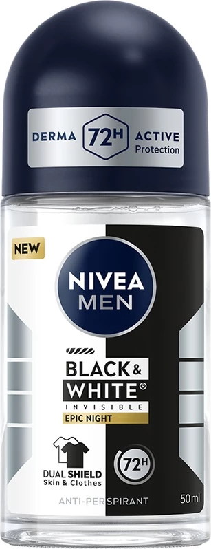 Deodorant roll-on për meshkuj Nivea Black&White Invisible Epic Night 50ml