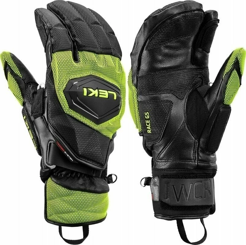 Dorëza skijimi Leki WCR Venom GS 3D Lobster, madhësia 9.5, e zezë/jeshile neon