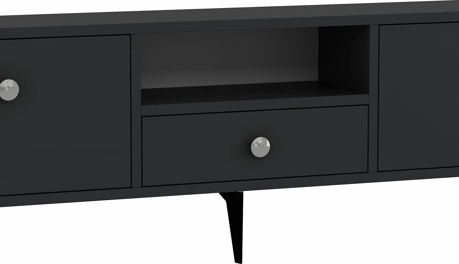 Komodë për TV Skye Decor, 1300-DROP-1, antracit, argjend