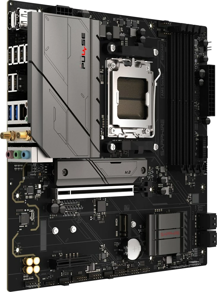 Pllakë amë Sapphire PULSE B850M WIFI, micro ATX, Socket AM5, e zezë