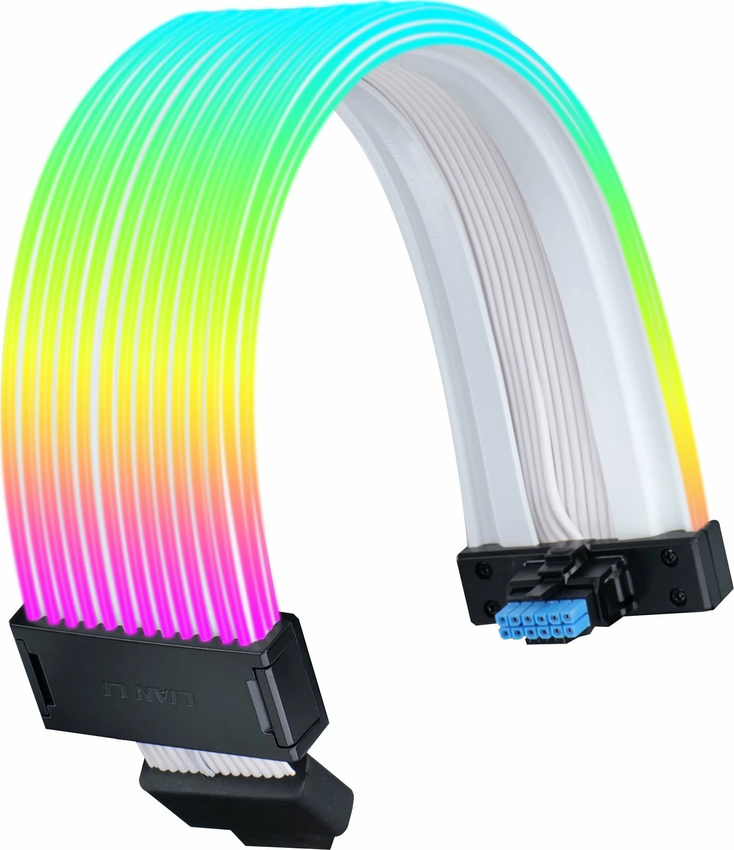 Kabllo ndriçimi RGB për GPU Lian Li Strimer Wireless 12V-2x6 Wide 340mm 174 LED 2.4GHz e bardhë