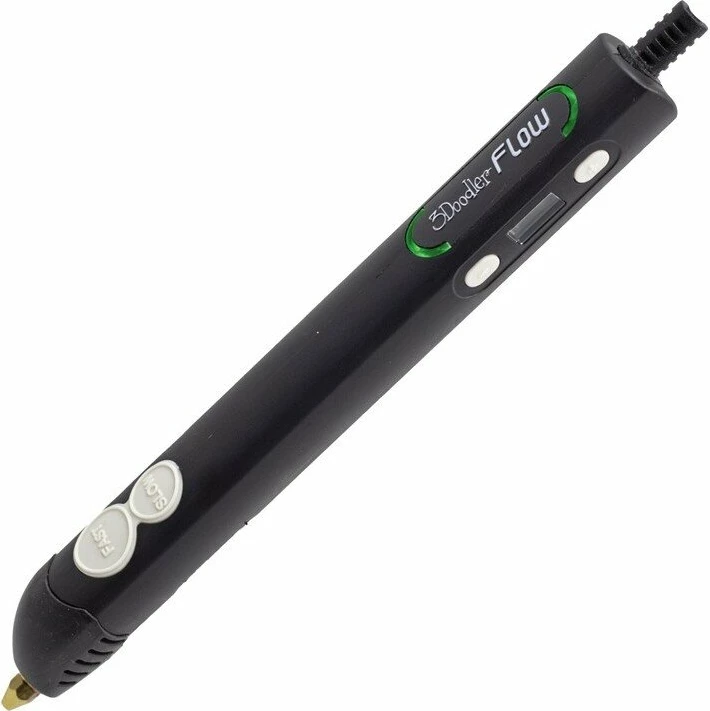 3D pen 3Doodler Flow Essentials Set (FLOW) për filament 1.75 mm, e zezë, set me spula 8 ngjyra